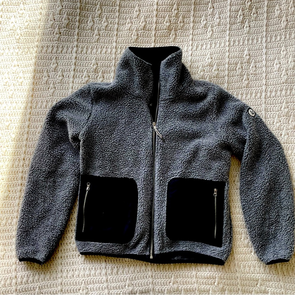 Vuori Alpine Sherpa fleece jacket gray s